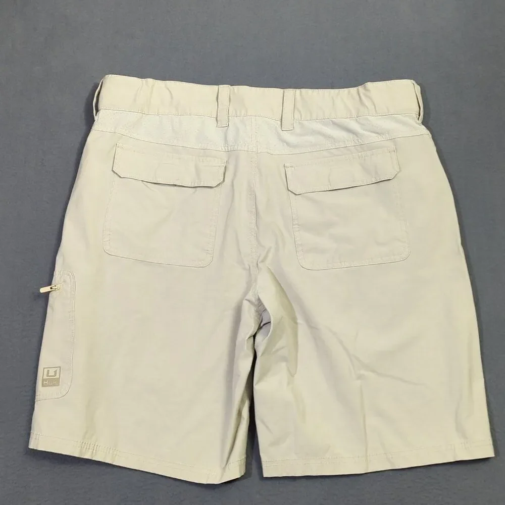 Huk Shorts Men's XL Beige Next Level 10.5 Short Fishing Outdoor Hiking